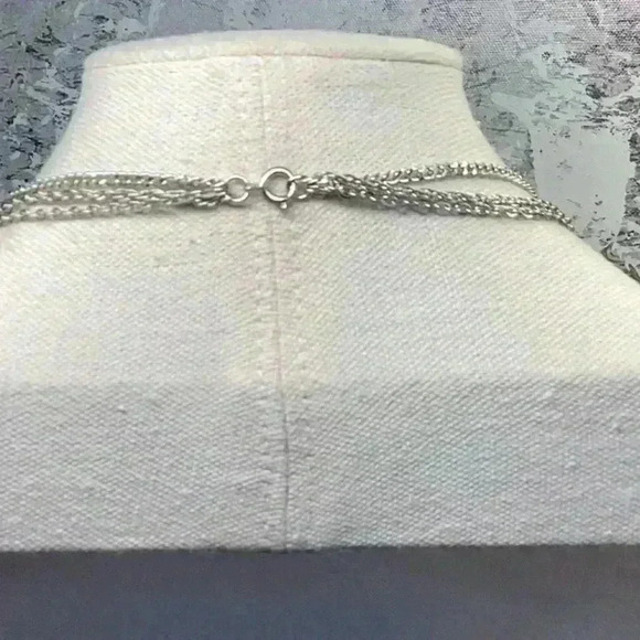 Silver Tone Rose Necklaces and Stretch Flower Ring Set - Picture 3 of 8